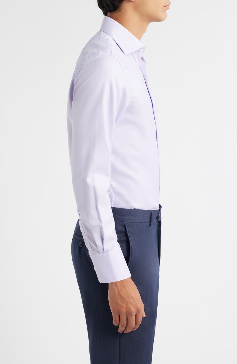 ZANETTI Textured Oxford Dress Shirt, Alternate, color, Lavender