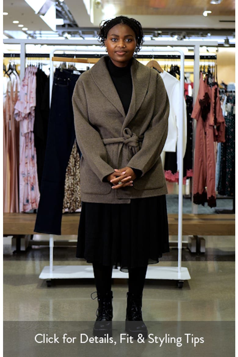 Marine Layer Colette Belted Wool Blend Jacket (Women) | Nordstrom