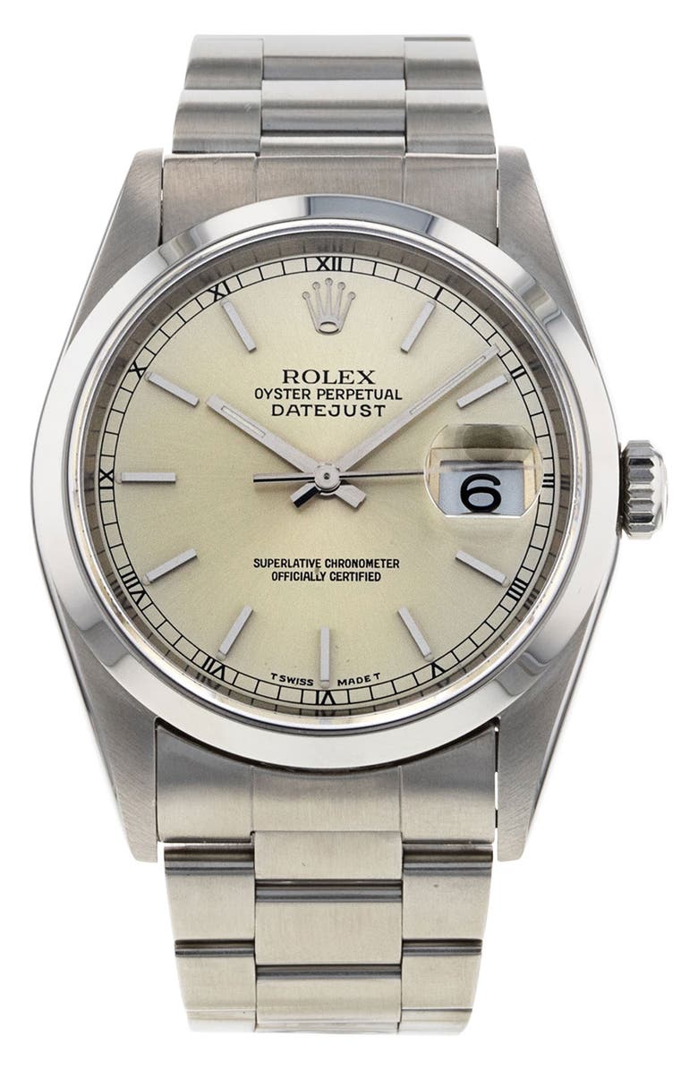 Watchfinder & Co. Rolex Preowned Datejust Bracelet Watch, 36mm, Main, color, 