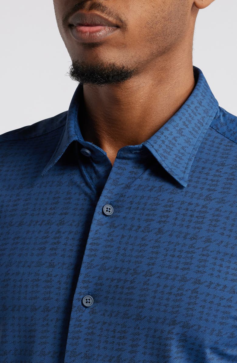 BOSS Print Button-Up Shirt, Alternate, color, 