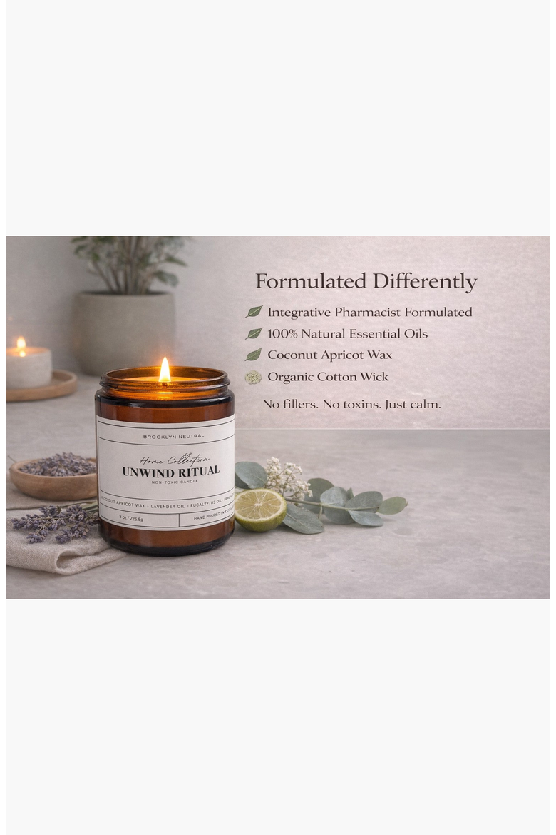 Unwind Ritual: Lavender Non-Toxic Luxury Candle, Alternate, color, None