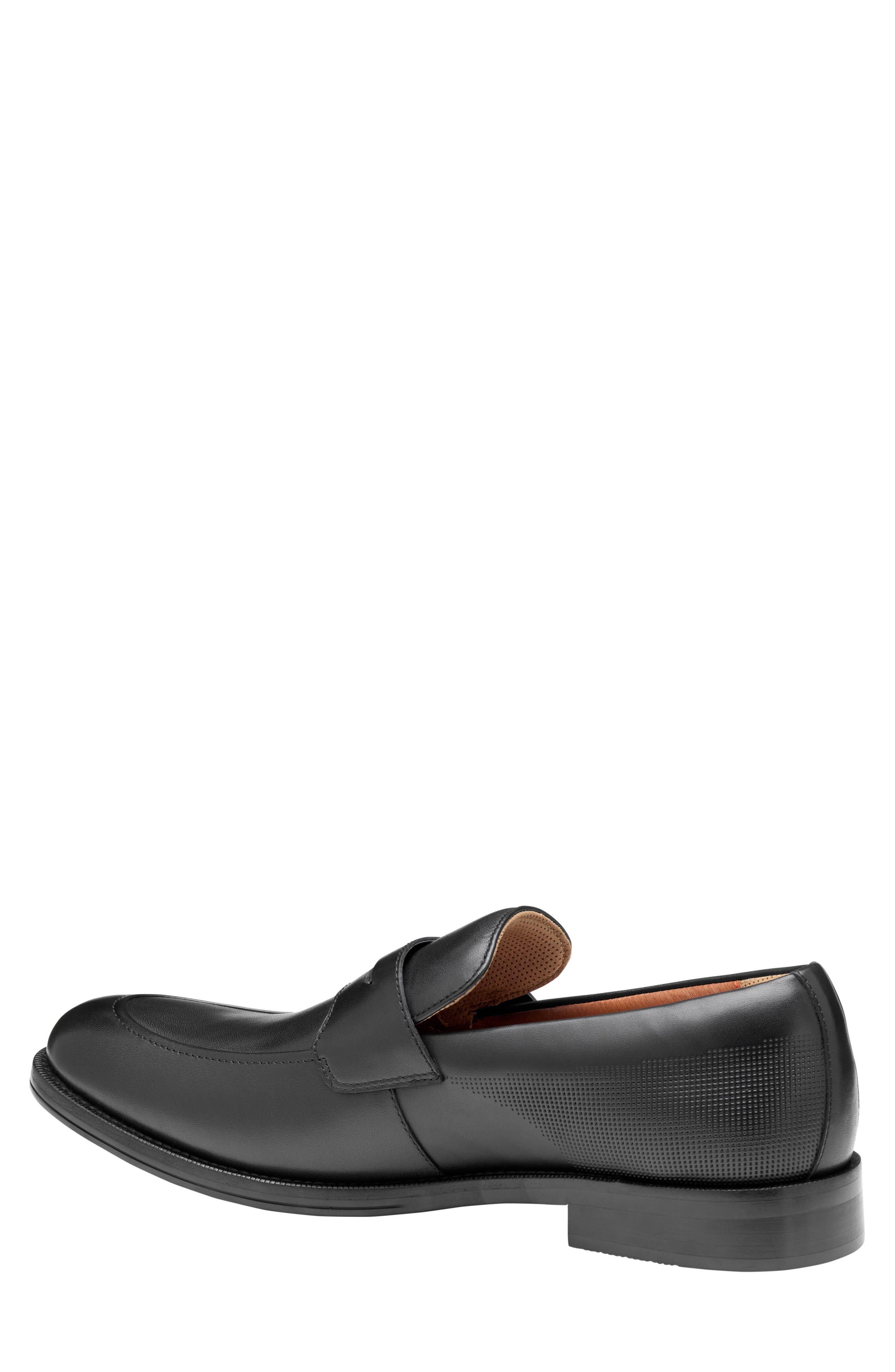 Johnston & Murphy Copley XC+ Waterproof Penny Loafer, Alternate, color, Black Waterproof Full Grain
