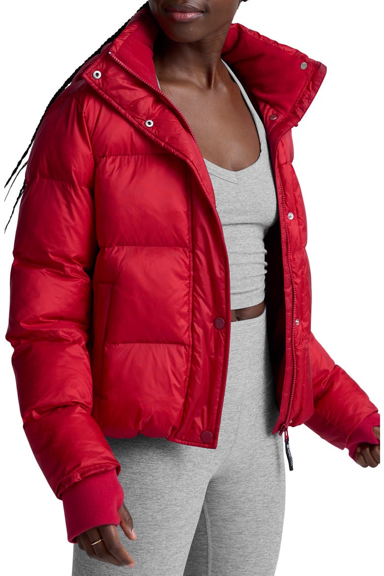 Big Cozy Puffer Hooded Jacket, Alternate, color, HOLLY RED