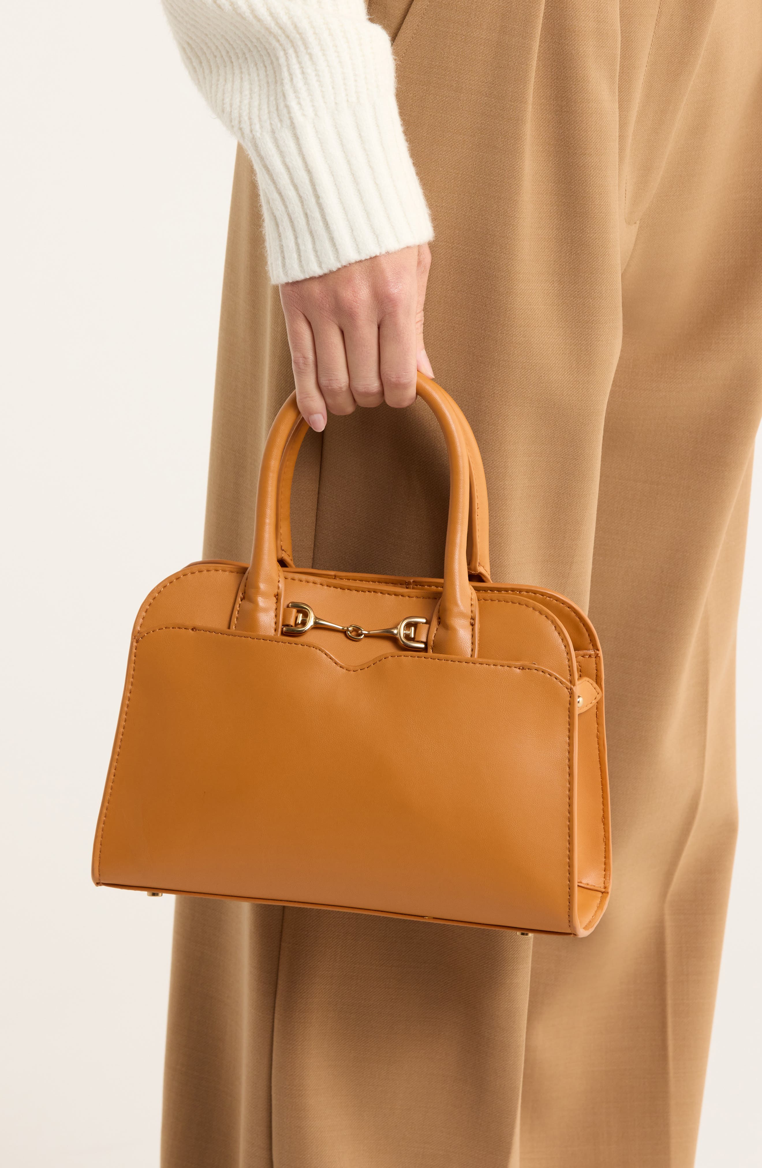 Sam Edelman Loraine Small Bowler Satchel Bag, Alternate, color, French Mustard