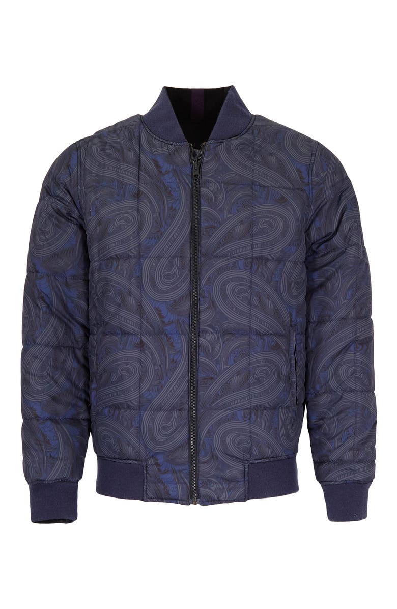 Lords of Harlech Jenkin Reversible Bomber Jacket, Alternate, color, Black