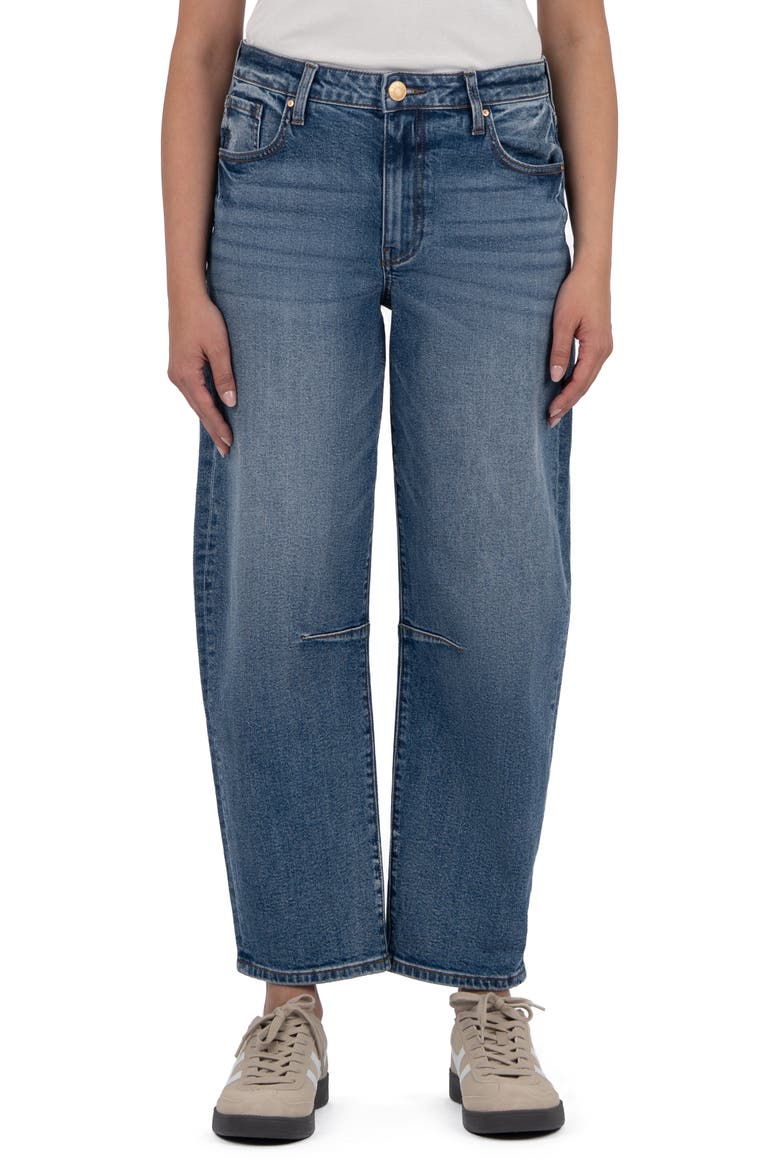 Ashley High Waist Slouchy Barrel Leg Jeans, Main, color, IMPROVING