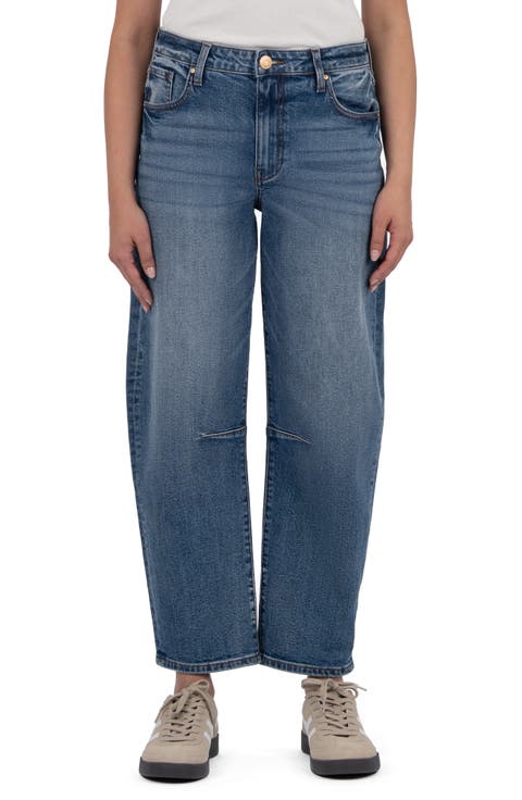 Ashley High Waist Slouchy Barrel Leg Jeans (Improving)