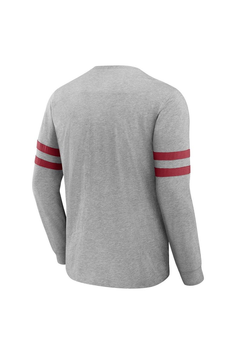 Men's NFL x Darius Rucker Collection by Fanatics Heather Gray Arizona Cardinals Henley Long Sleeve T-Shirt, Alternate, color, Heather Gray