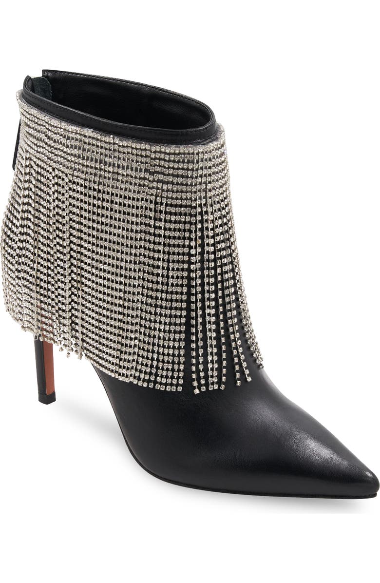 BCBGMAXAZRIA Tandi Fringe Pointed Toe Bootie, Main, color,