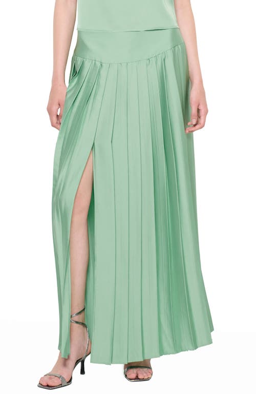 As B Y Df Matcha Pleated Skirt In Matcha