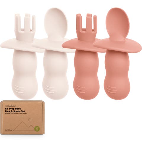 2-Sets Prep Baby Spoons & Forks Set