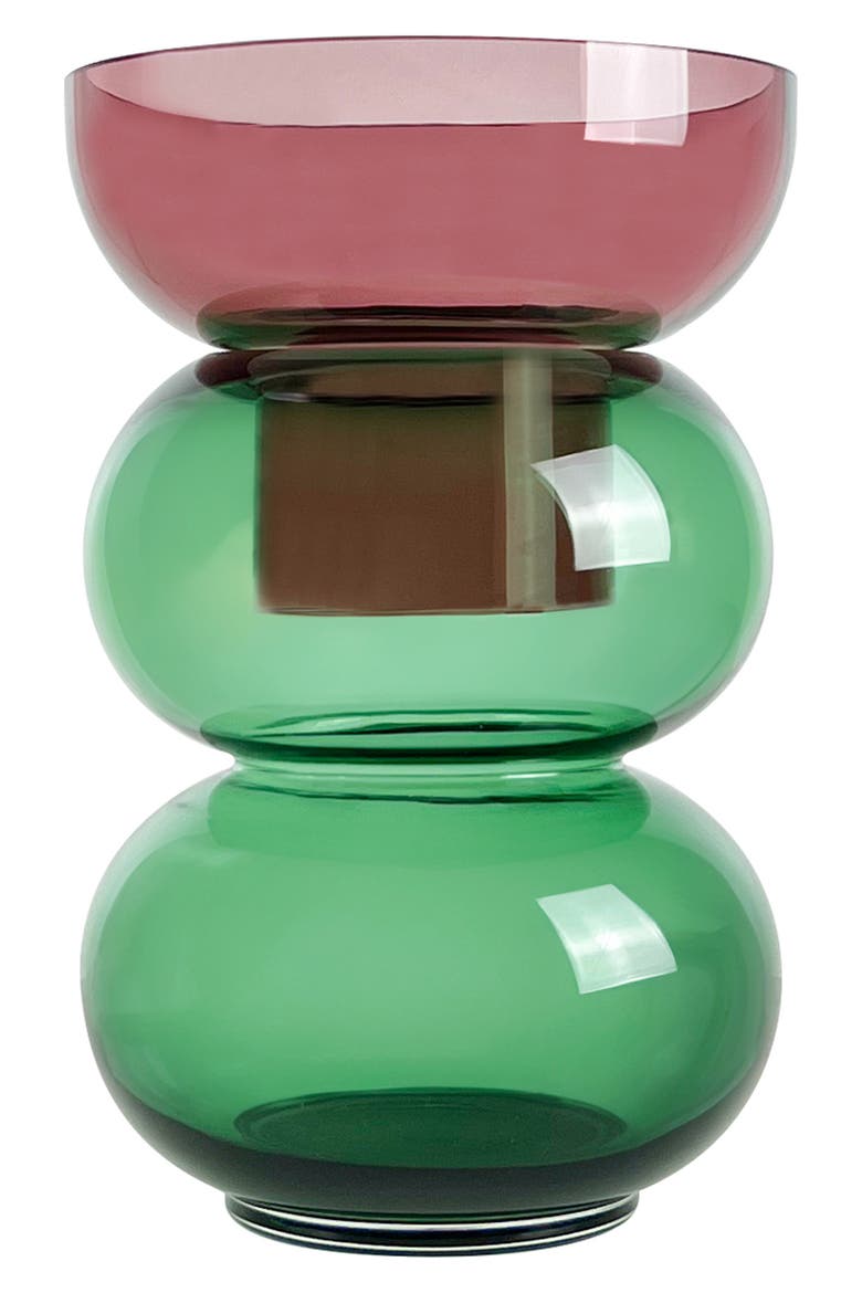 Bubble Reversible Vase, Alternate, color, GREEN/ PINK