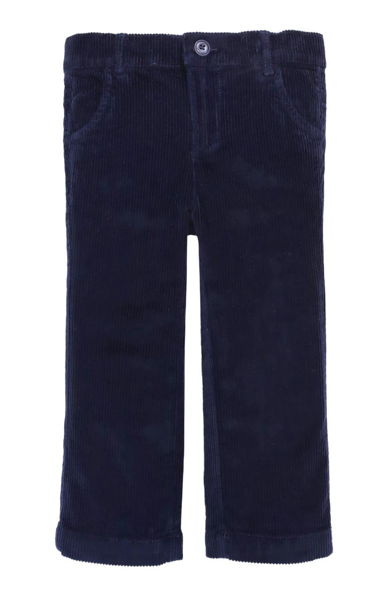 Hope & Henry Baby Girls' Straight Leg Corduroy Pant, Infant, Main, color, Navy Wide Wale Corduroy