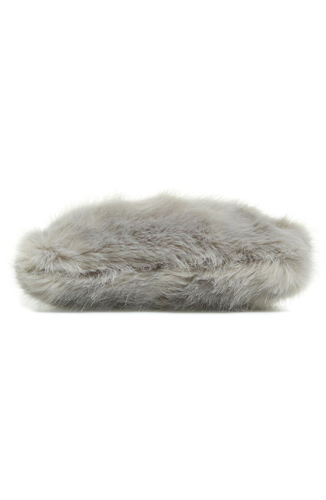 No Brand Needed Faux Fur Convertible Clutch, Alternate, color, GREY
