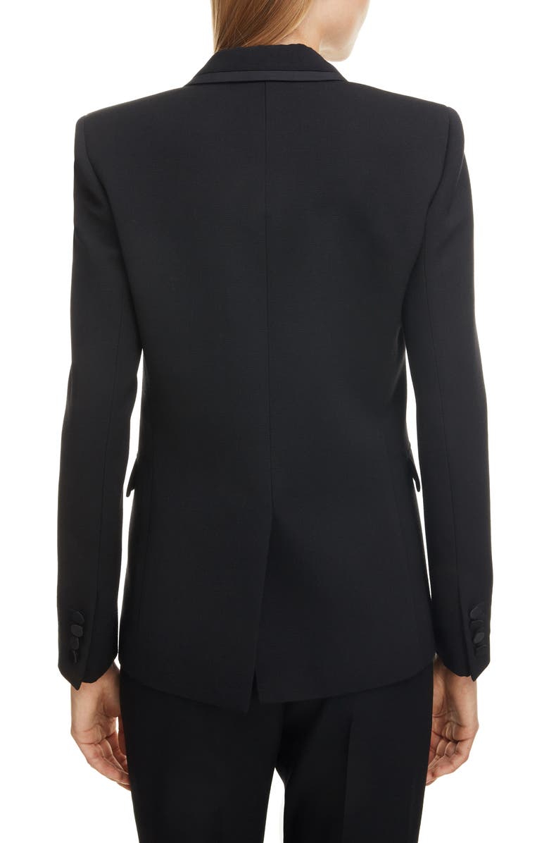 Saint Laurent Piped Double Breasted Jacket, Alternate, color, 