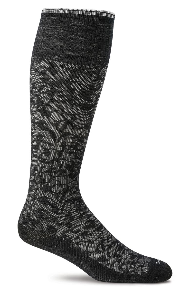 SOCKWELL 'Damask' Compression Socks, Alternate, color, Black