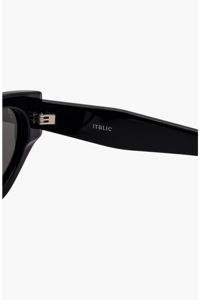 Michele Cat-Eye Italian Acetate Sunglasses, Alternate, color, Black