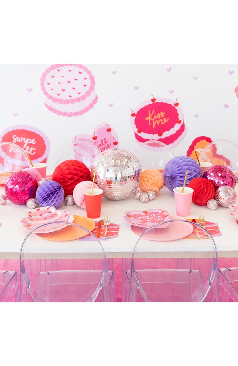 Jollity & Co. Die-Cut Valentine's Day Cake Napkins, Alternate, color, Assorted Pre-Pack