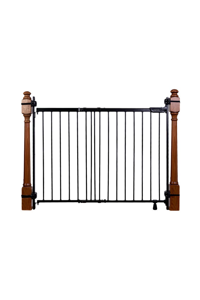 The Stairway+ 46W Series Pet and Baby Gate, Main, color, Black