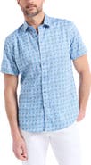 Robert Graham Geometric Print Short Sleeve Button-Up Shirt