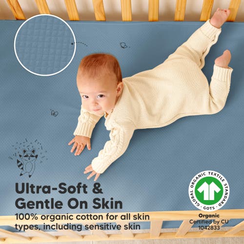 Keababies 2-pack Quin Protect+ Waterproof Crib Mattress Protector In Lagoon