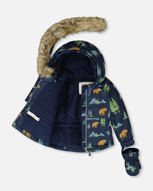 Deux Par Deux Two-piece Play Snowsuit In Blue