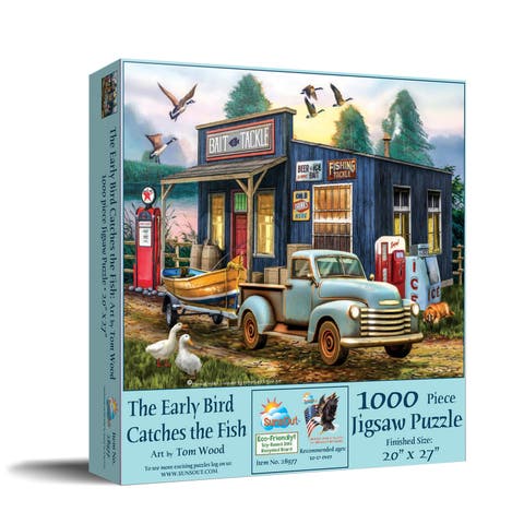 The Early Bird Catchs the Fish 1000 piece Jigsaw Puzzle for Adults