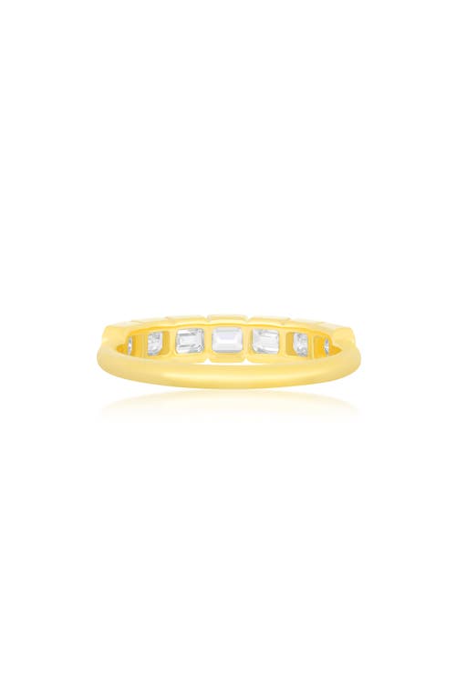 Ef Collection Half Bezel Emerald-cut Diamond Ring In Gold