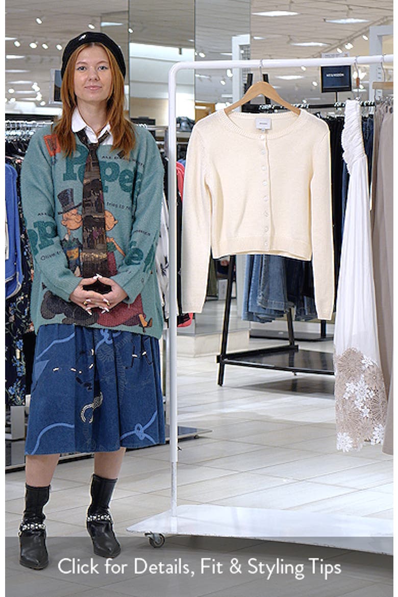 Clara Cotton Crewneck Cardigan video