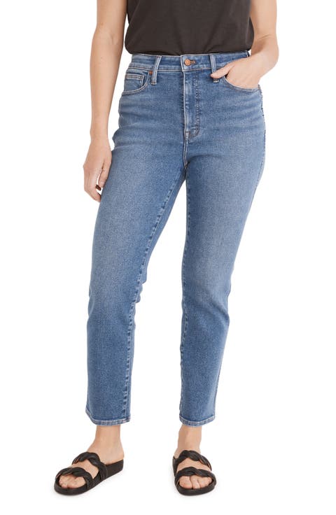 Curvy High Waist Ankle Stovepipe Jeans (Leaside)