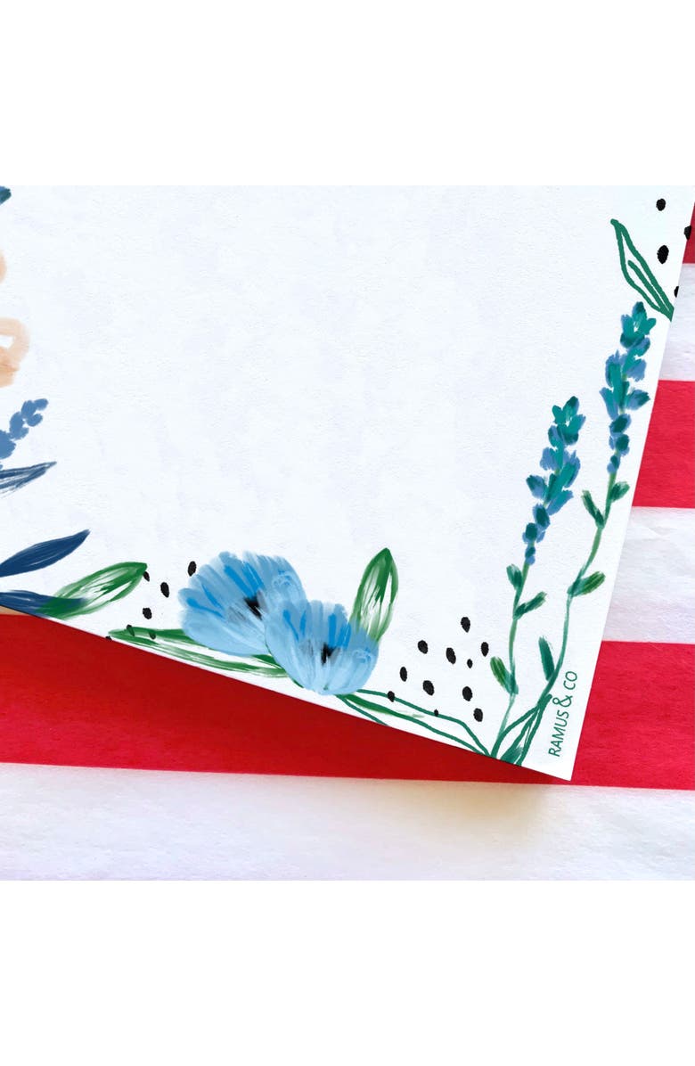 Ramus & Co Indigo 5" x 8" Floral Notepad, Alternate, color,