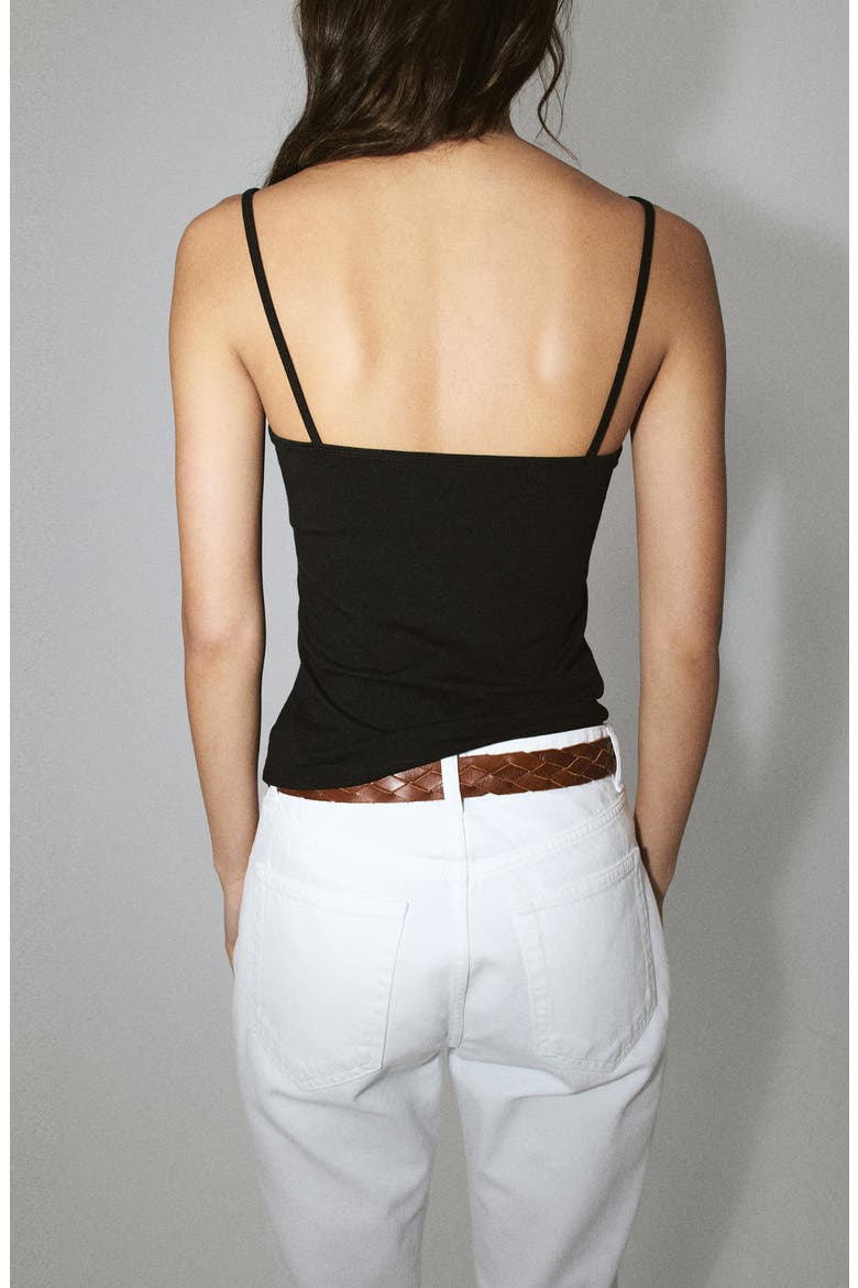 Starring Hailey Bieber Mimi Top, Alternate, color, BLACK