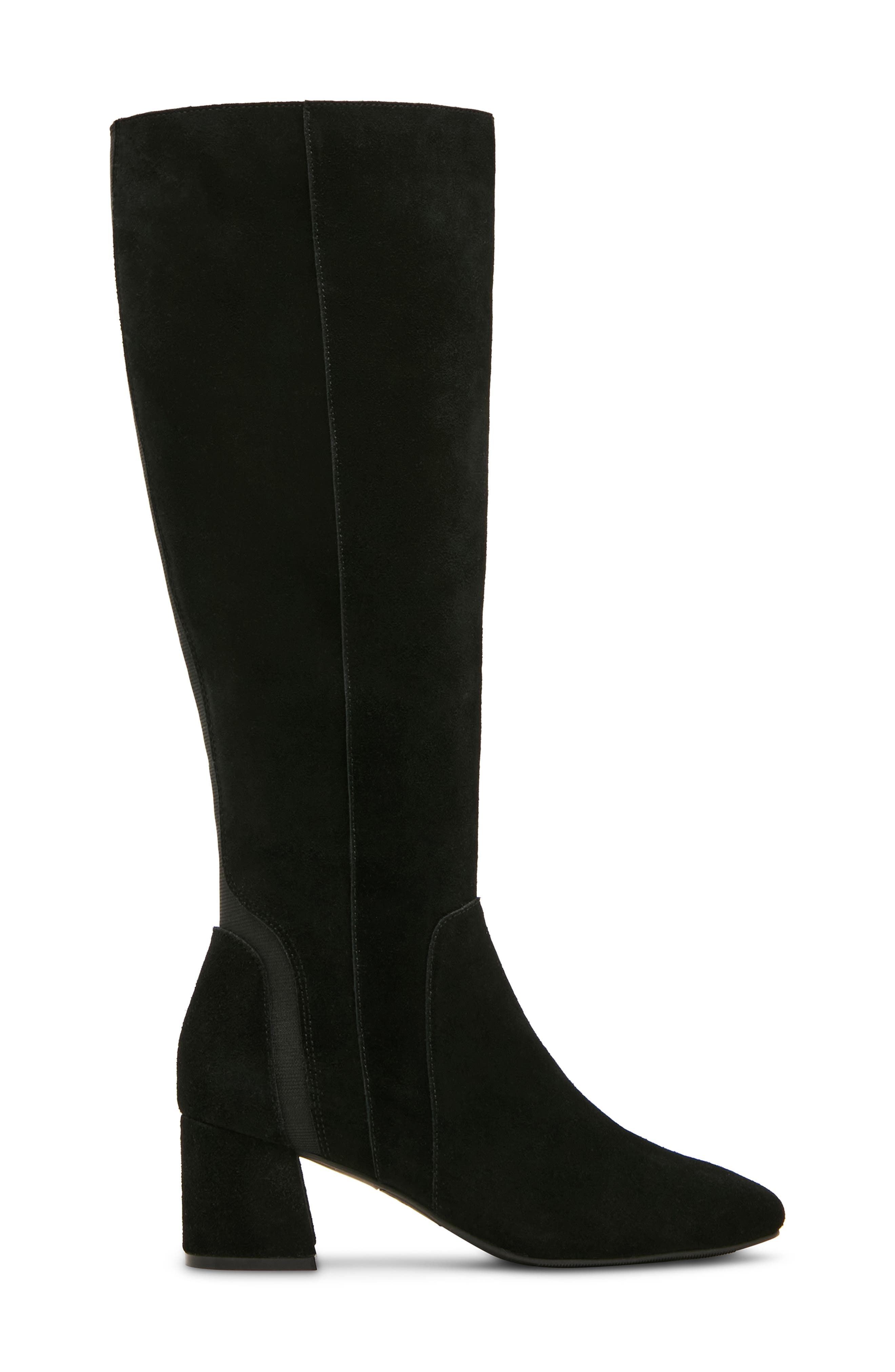 Amina Waterproof Knee High Boot, Alternate, color, BLACK SUEDE