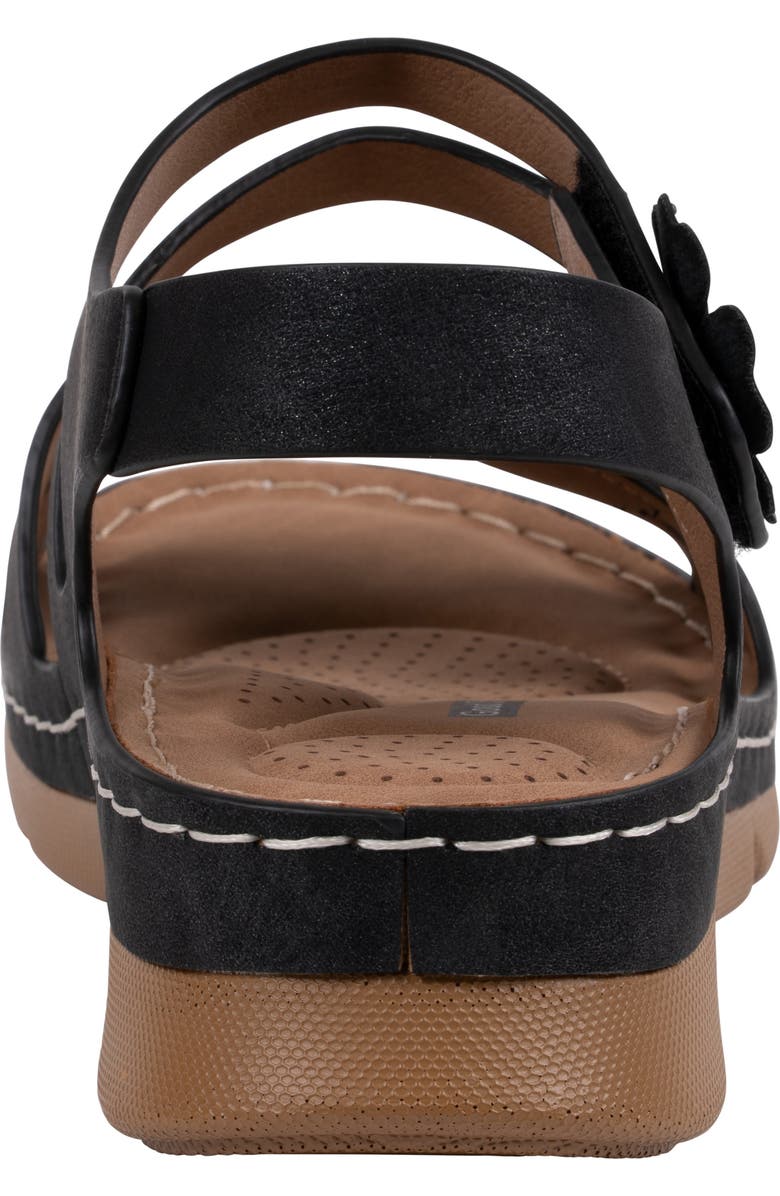 GOOD CHOICE NEW YORK Cadance Flower Sandal, Alternate, color, Black