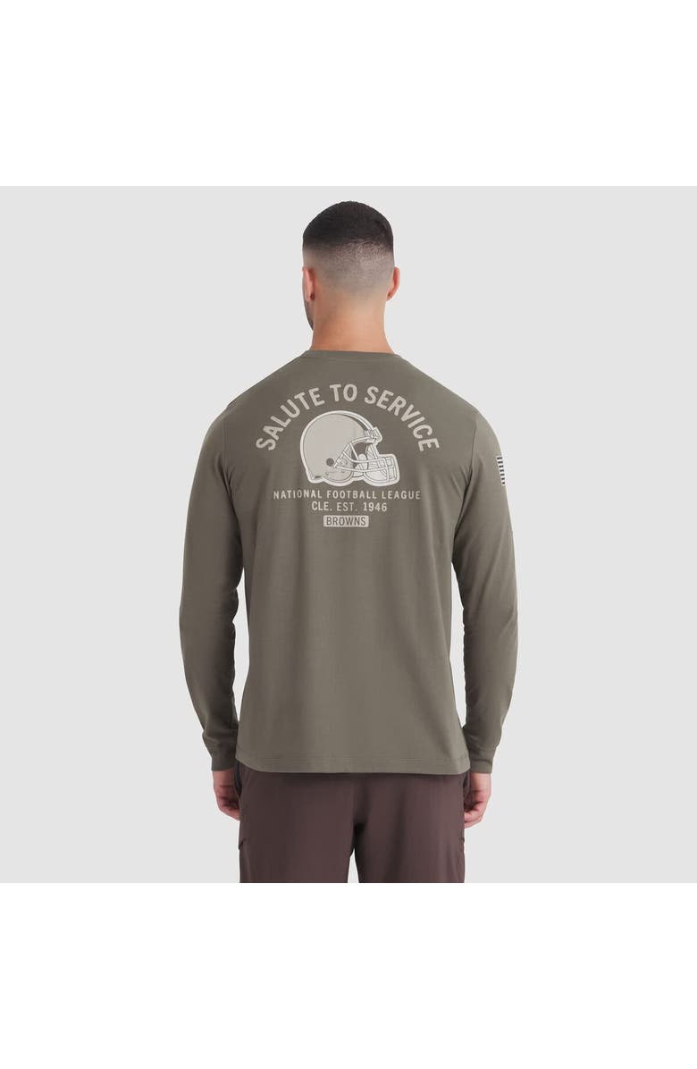 Nike Men's Nike Olive Cleveland Browns 2025 Salute to Service Sideline Long Sleeve T-Shirt, Alternate, color, Olive