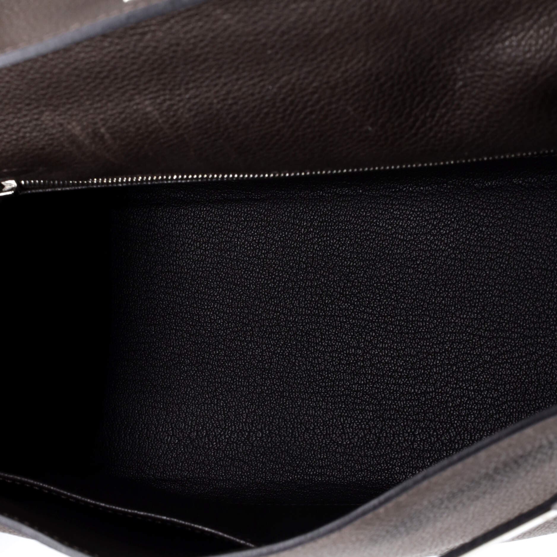 Pre-Owned Hermes Kelly Handbag Brown Barenia Faubourg with Palladium Hardware 28, Alternate, color, Ebene