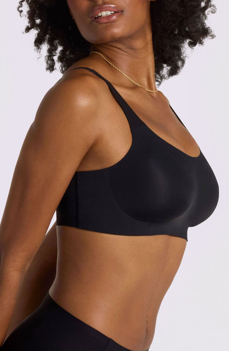 Evelyn & Bobbie Structured Scoop Shaper Bra, Alternate, color, Black