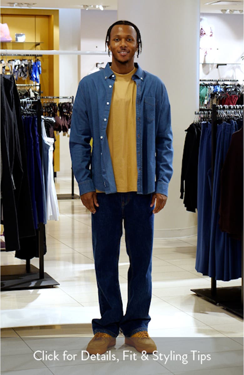 Slim Fit Denim Button-Down Shirt, sales video thumbnail