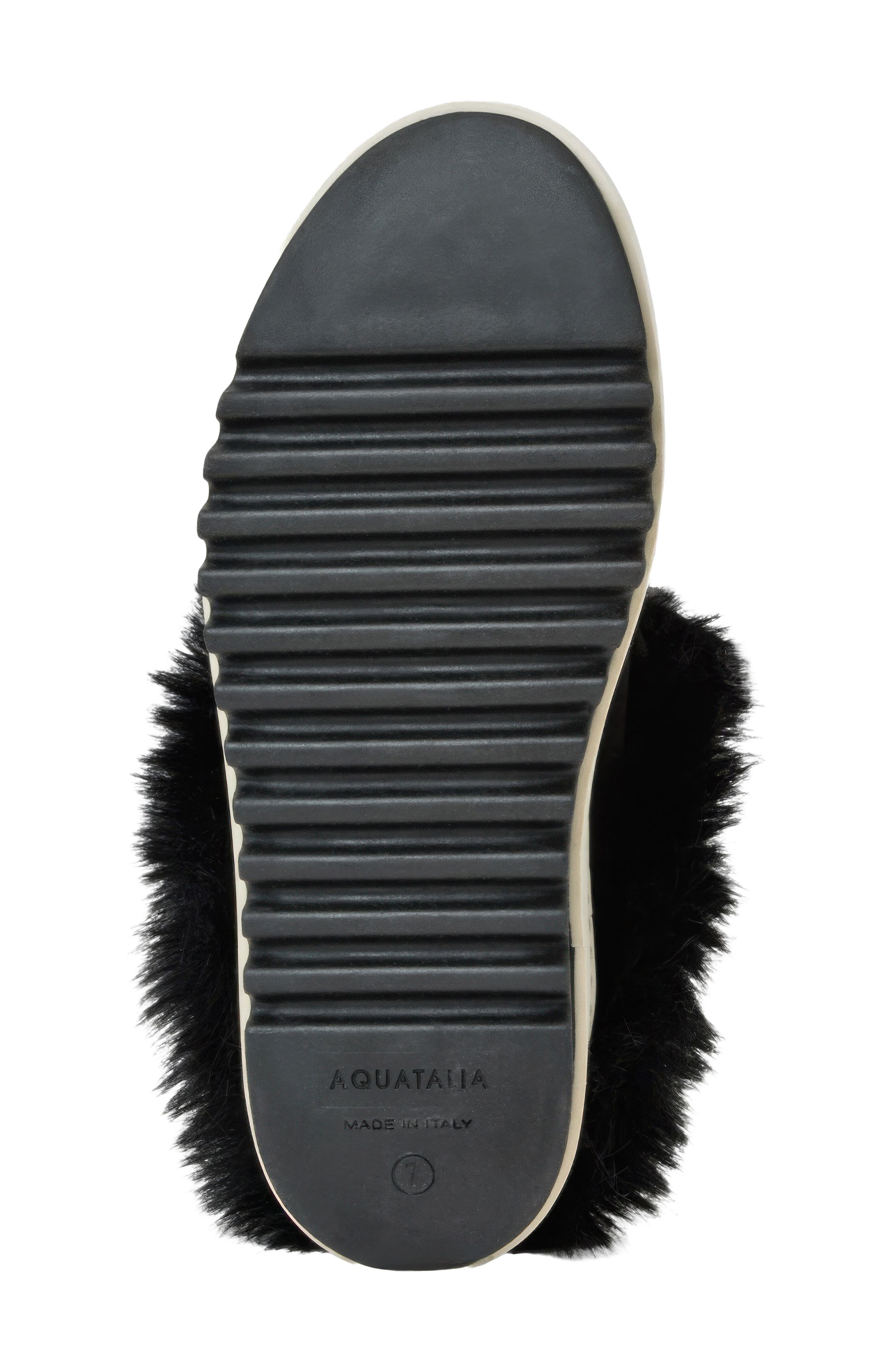 Anise Genuine Shearling Leather Mule, Alternate, color, BLACK SUEDE