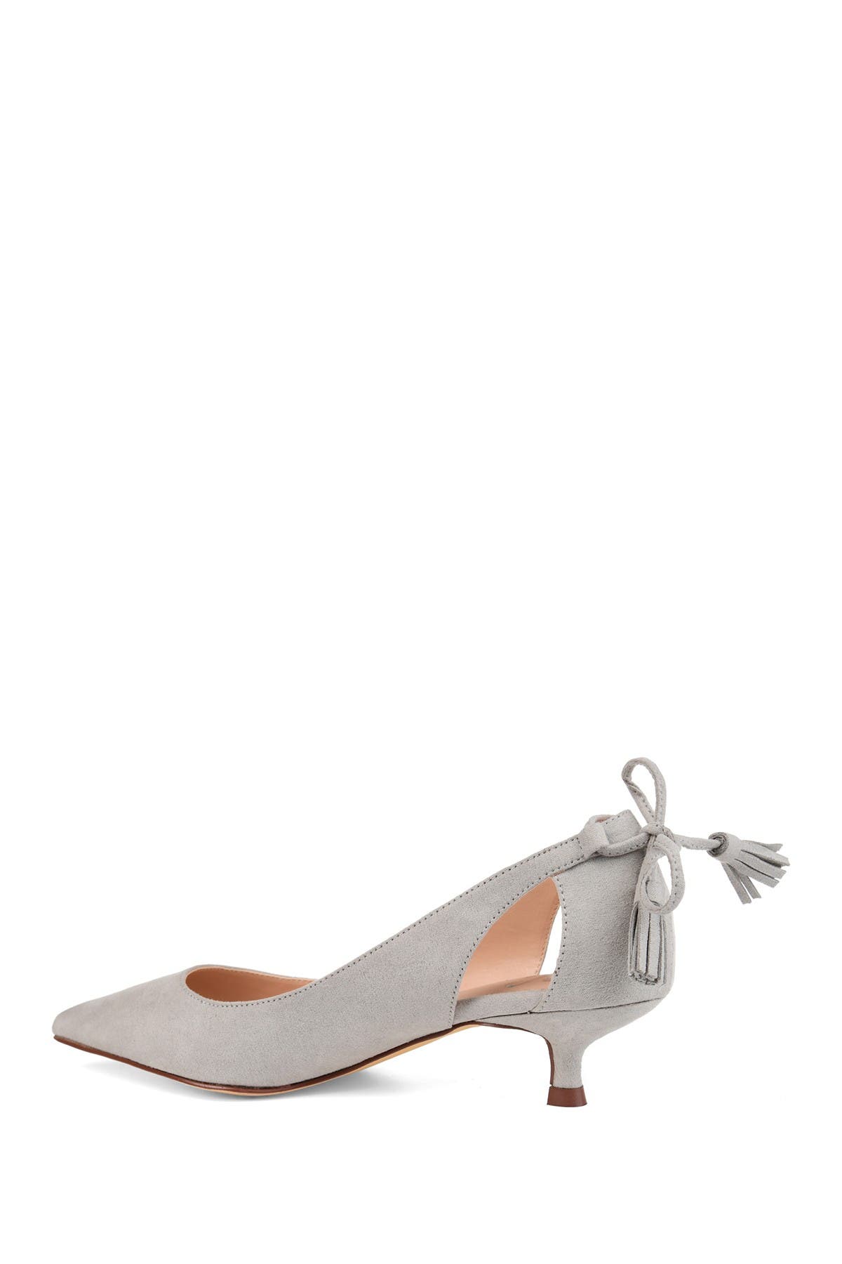 Journee Collection JOURNEE Bindi Kitten Heel Pump, Alternate, color, Grey