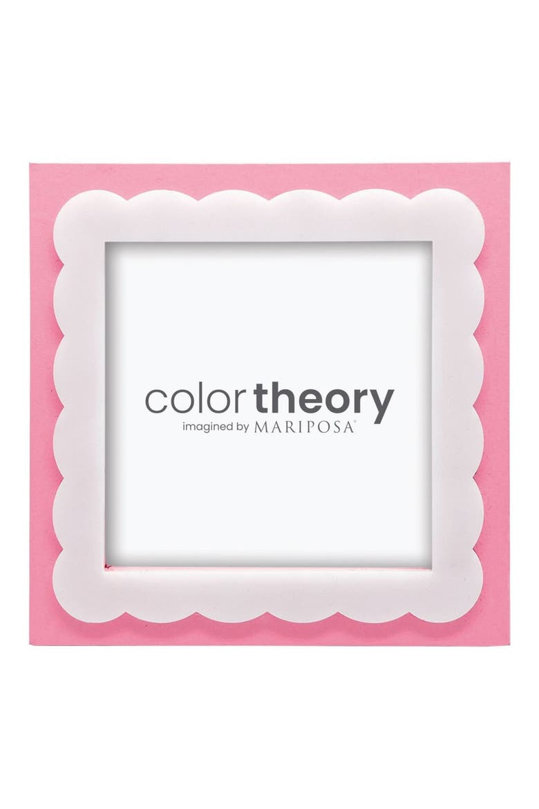 Pink Scallop 4 x 4-Inch Picture Frame, Alternate, color, PINK