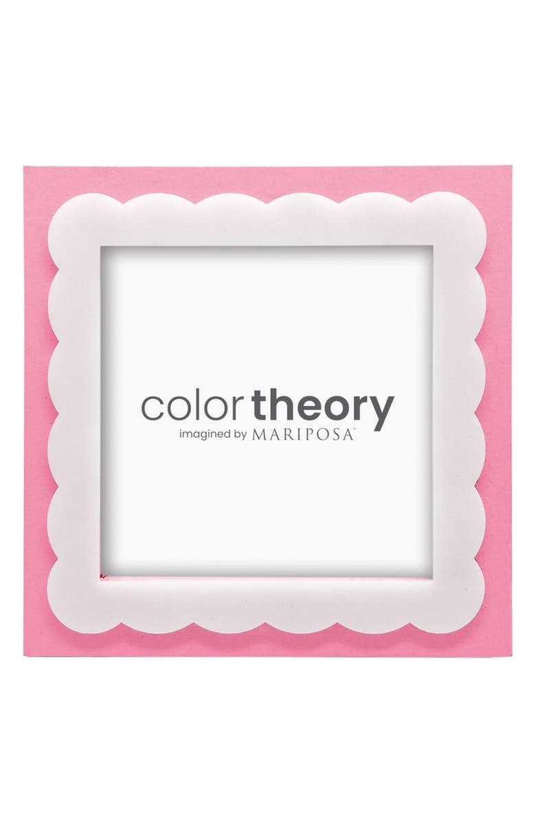 Mariposa Pink Scallop 4 x 4-Inch Picture Frame, Alternate, color, Pink