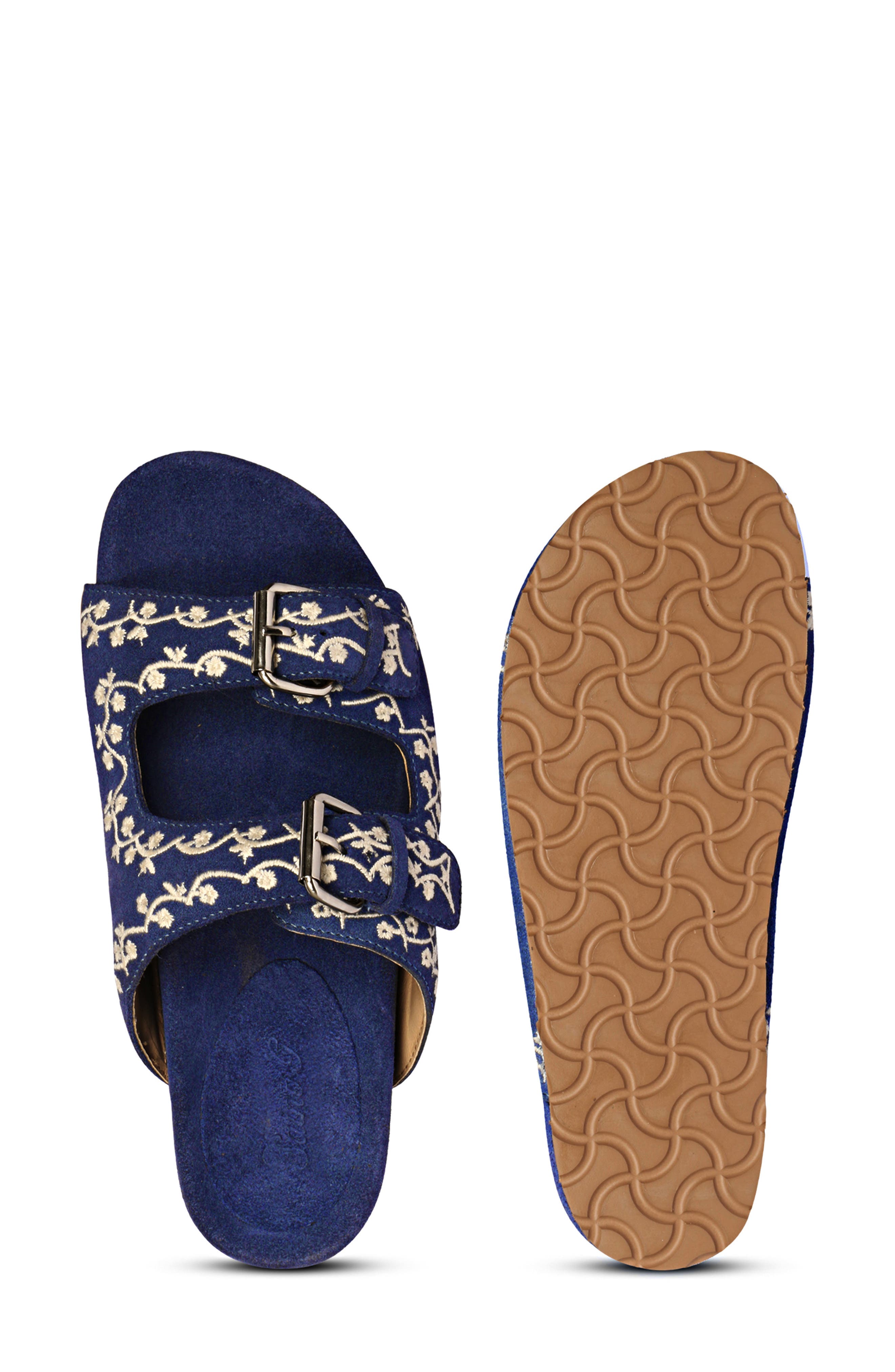 SAINT G Angela Slide Sandal, Alternate, color, Denim