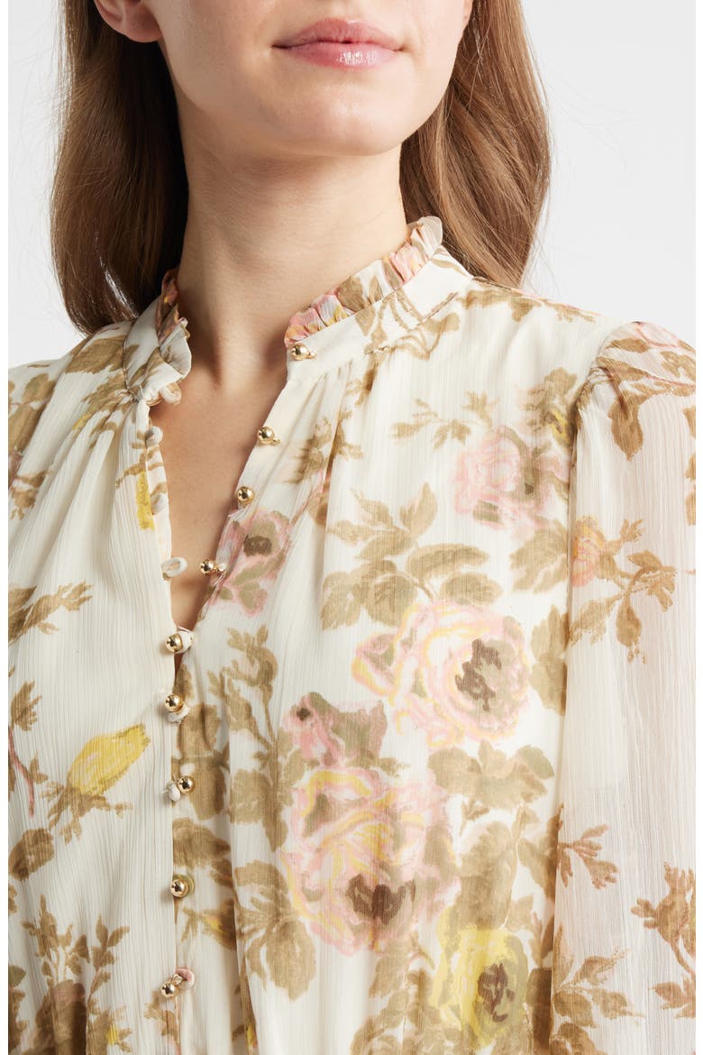 nordstrom floral dress long sleeve CeCe Women's Long Sleeve Shirt Dress - White