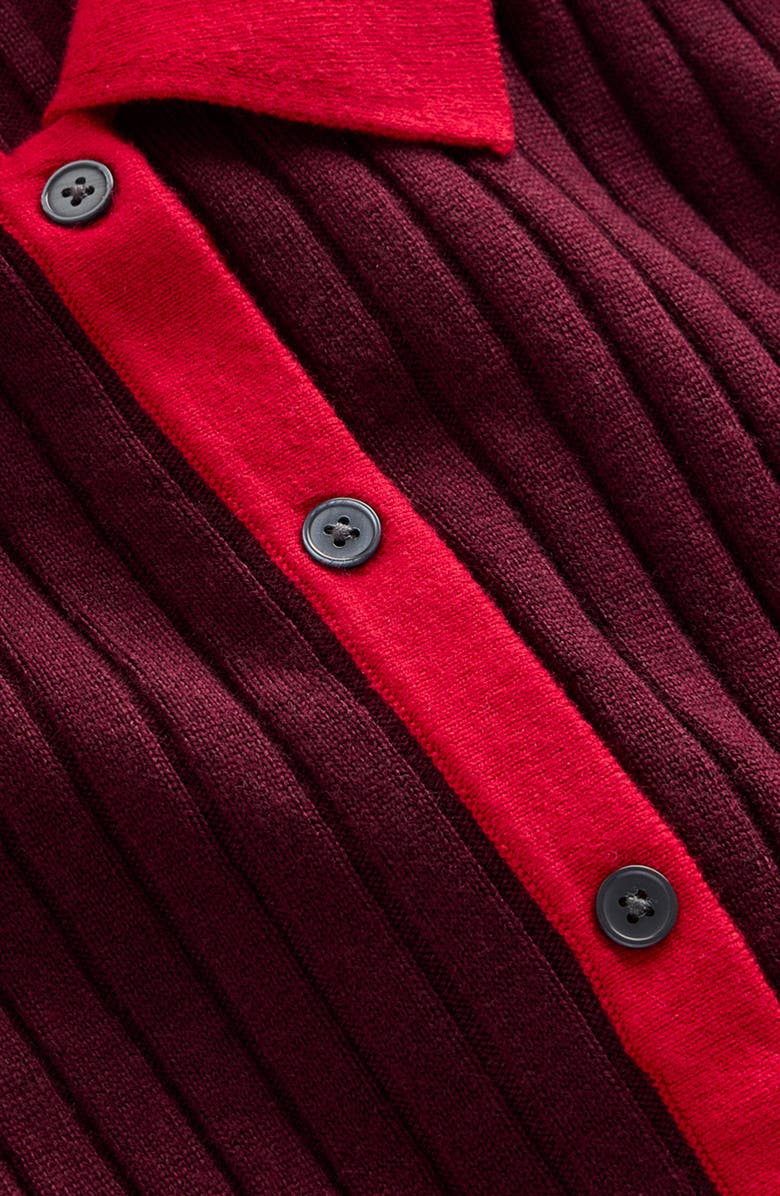 Boden Rachel Long Sleeve Cotton & Wool Rib Shirtdress, Alternate, color, Deep Wisteria