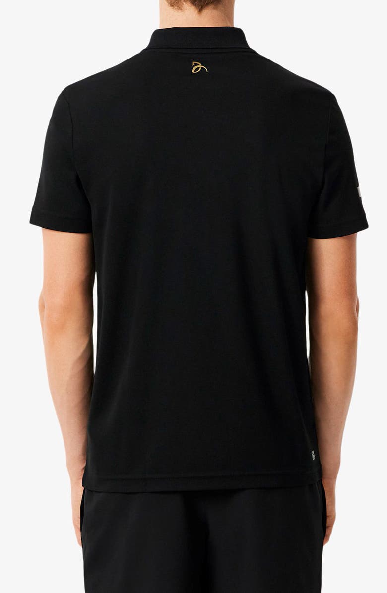 Lacoste Novak Djokovic Regular Fit Polo, Alternate, color, Black