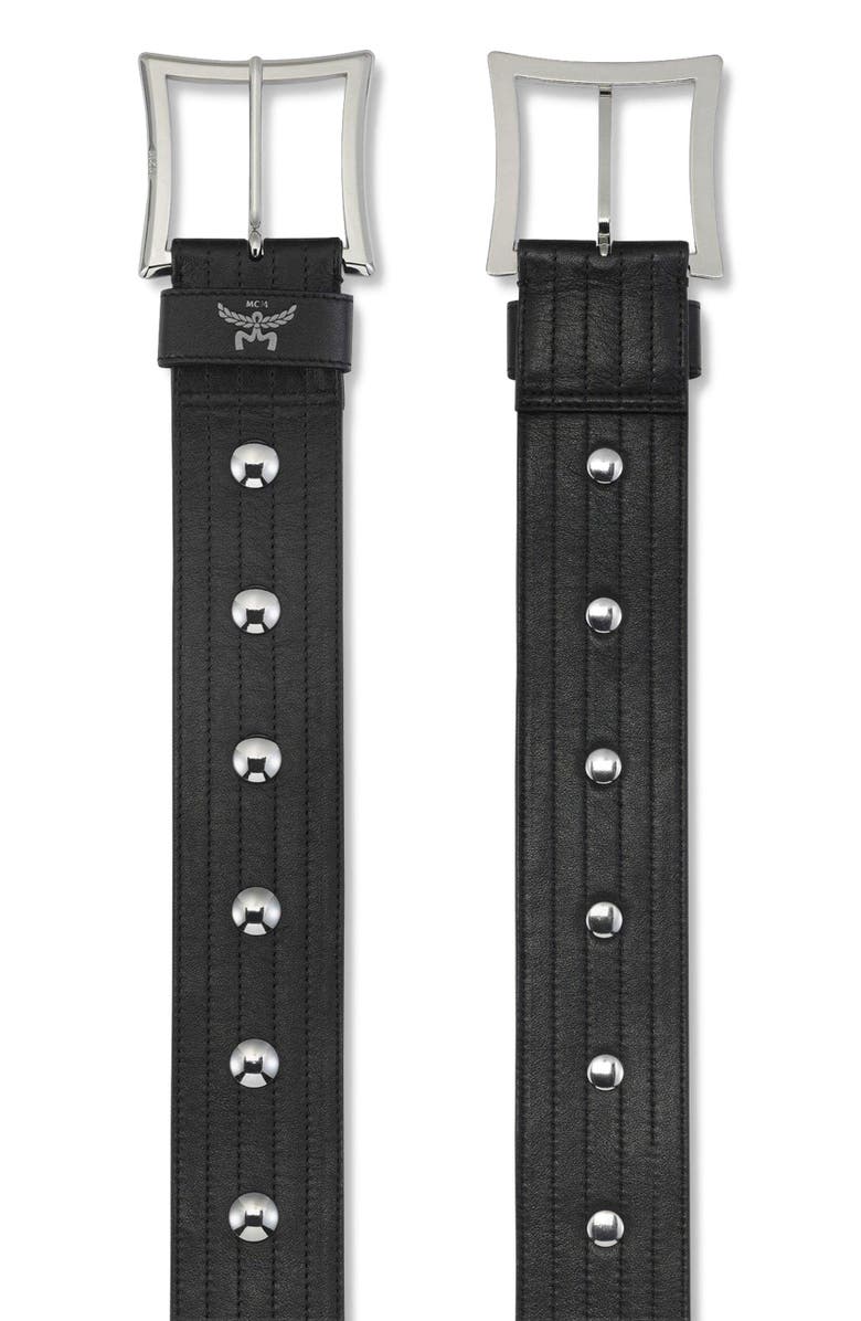 MCM Aren 2" Belt in Galactic Gala Leather, Alternate, color, Black