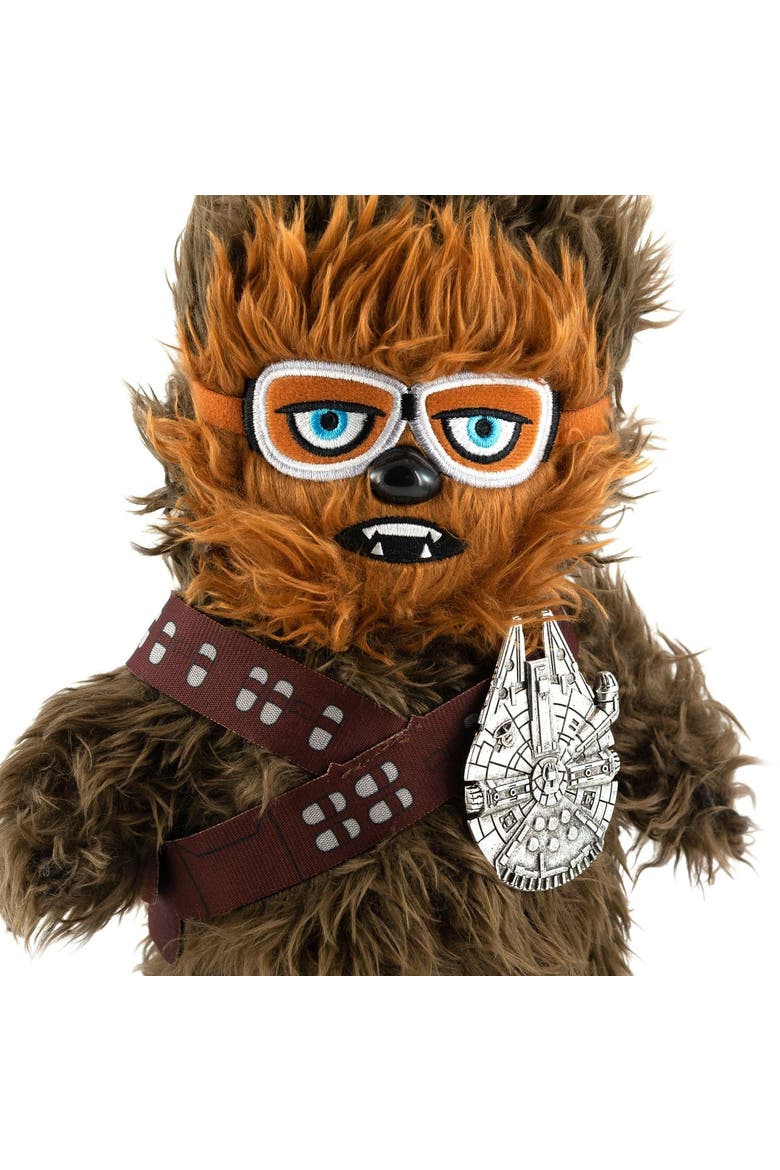 Star Wars Chewbacca Interactive Walk N' Roar | Moves & Makes Noise | 12" Plush w/ Millennium Falcon Pin, Alternate, color, Brown