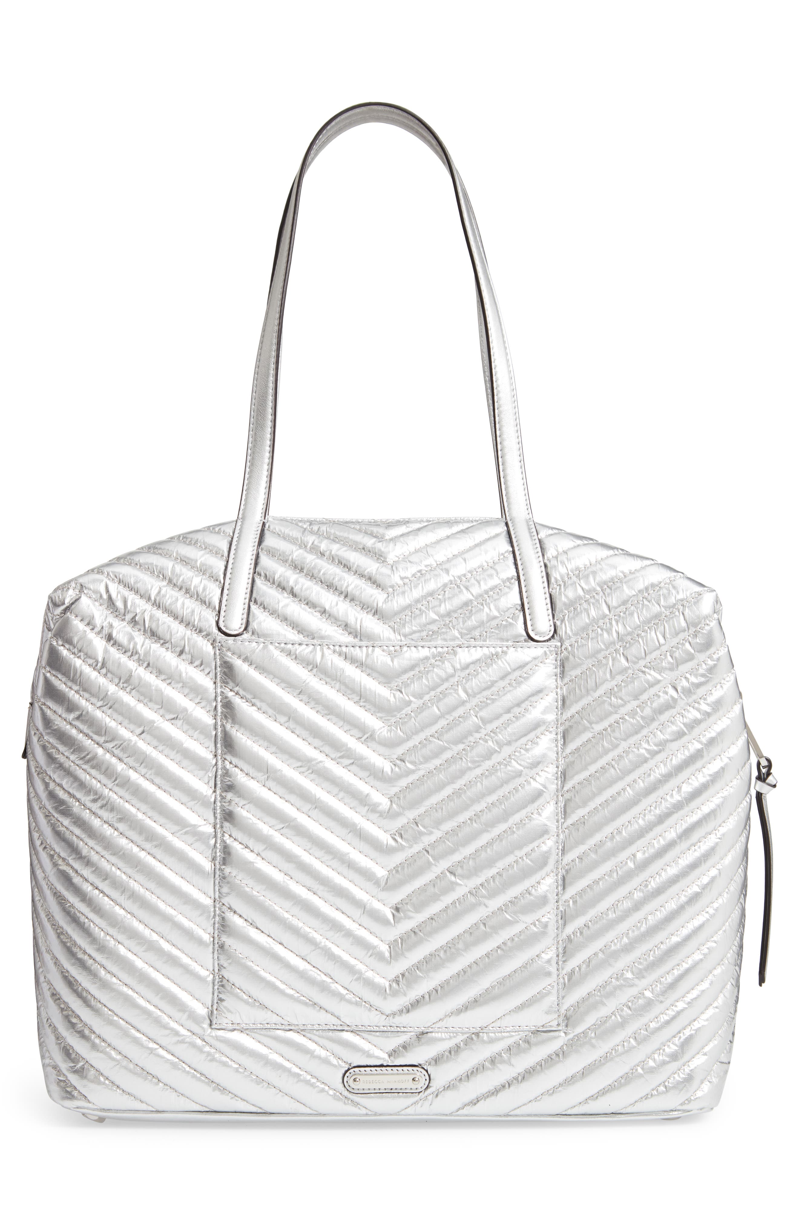 Rebecca Minkoff Quilted Nylon Tote, Alternate, color, 