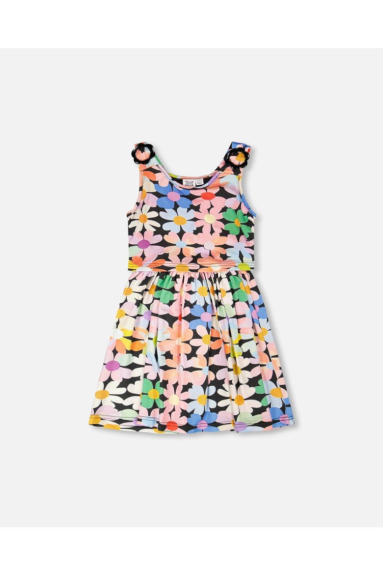 Sleeveless Flowers Dress, Main, color, Black Floral Print